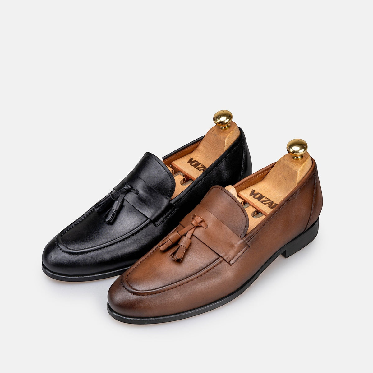Volzak 5433 chaussure en cuir Marron Vintage