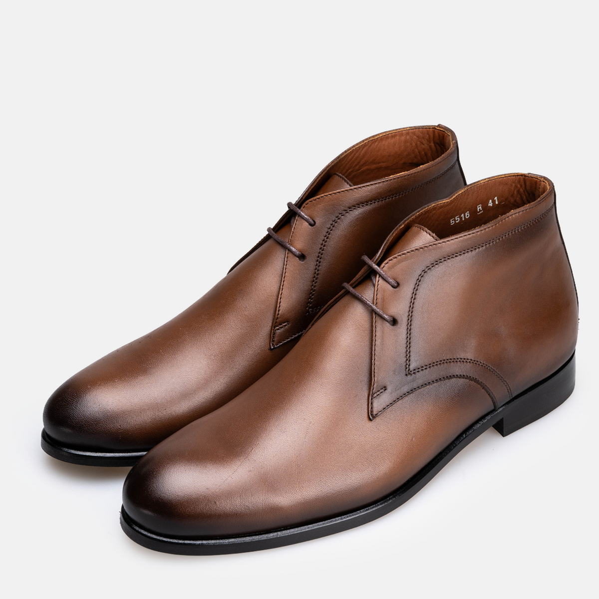 Volzak 5516 Bottine en cuir Marron Vintage