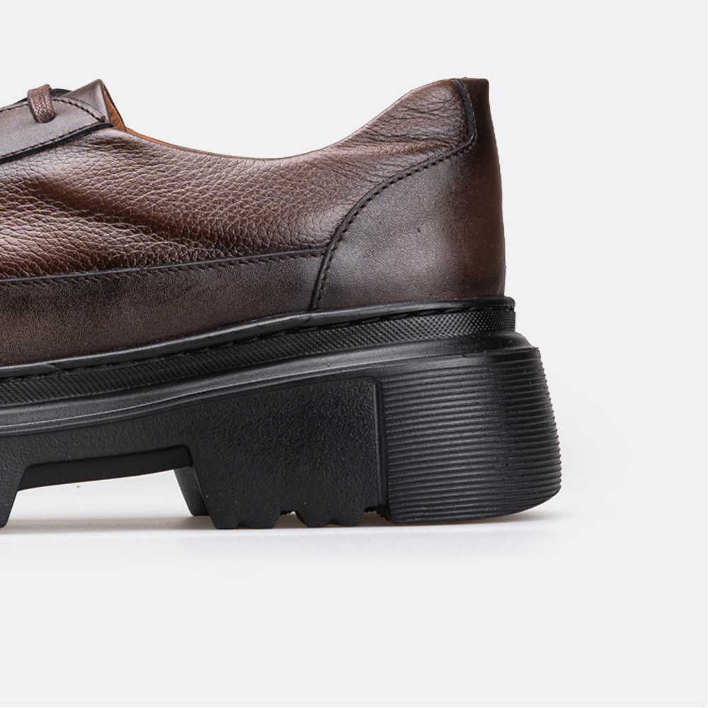 Volzak 5531 chaussure en cuir Marron Grainé