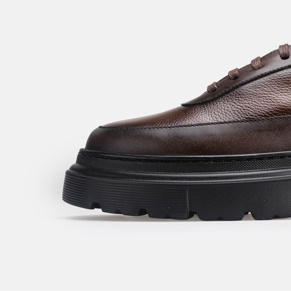 Volzak 5531 chaussure en cuir Marron Grainé