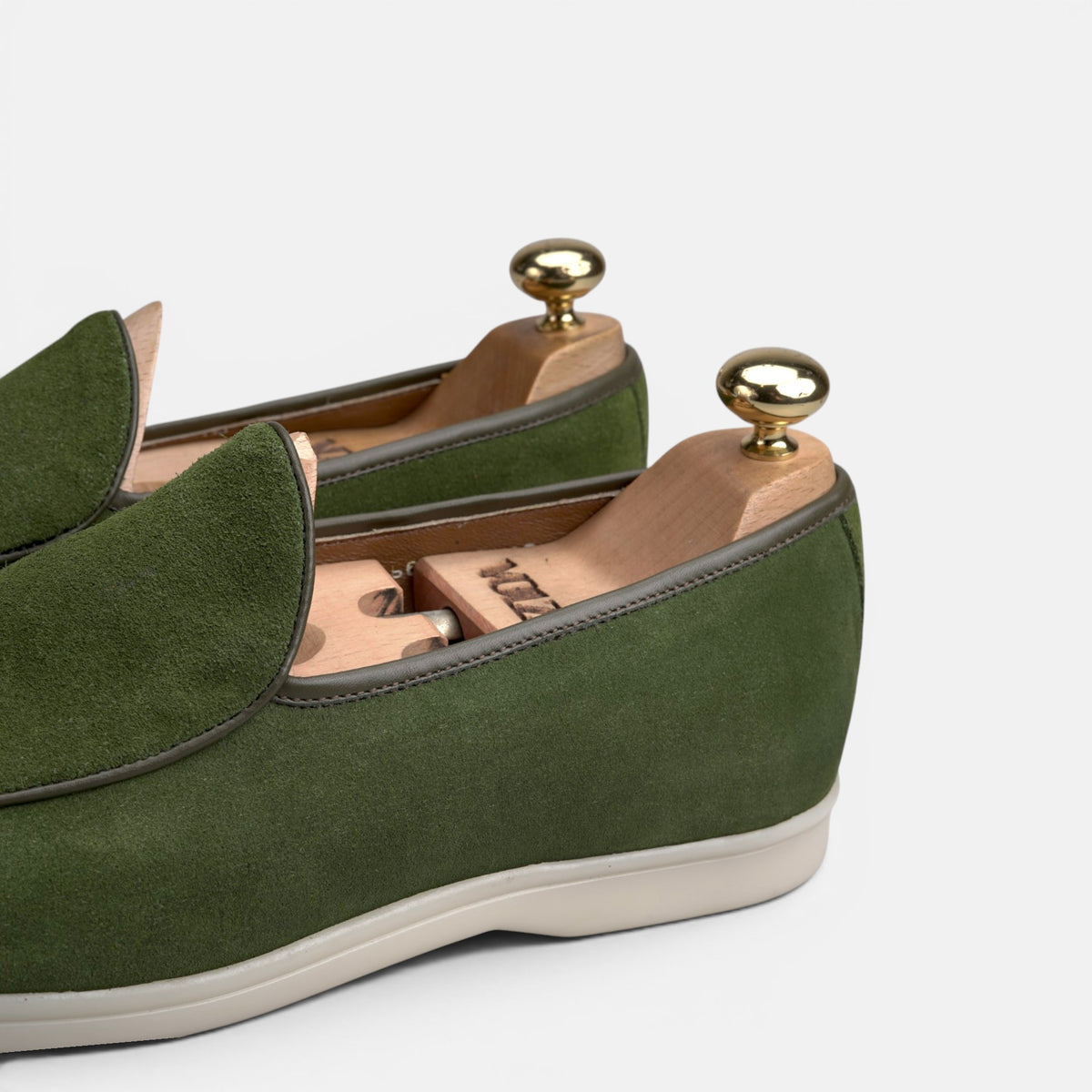 Volzak 5607 Mocassin en daim Vert