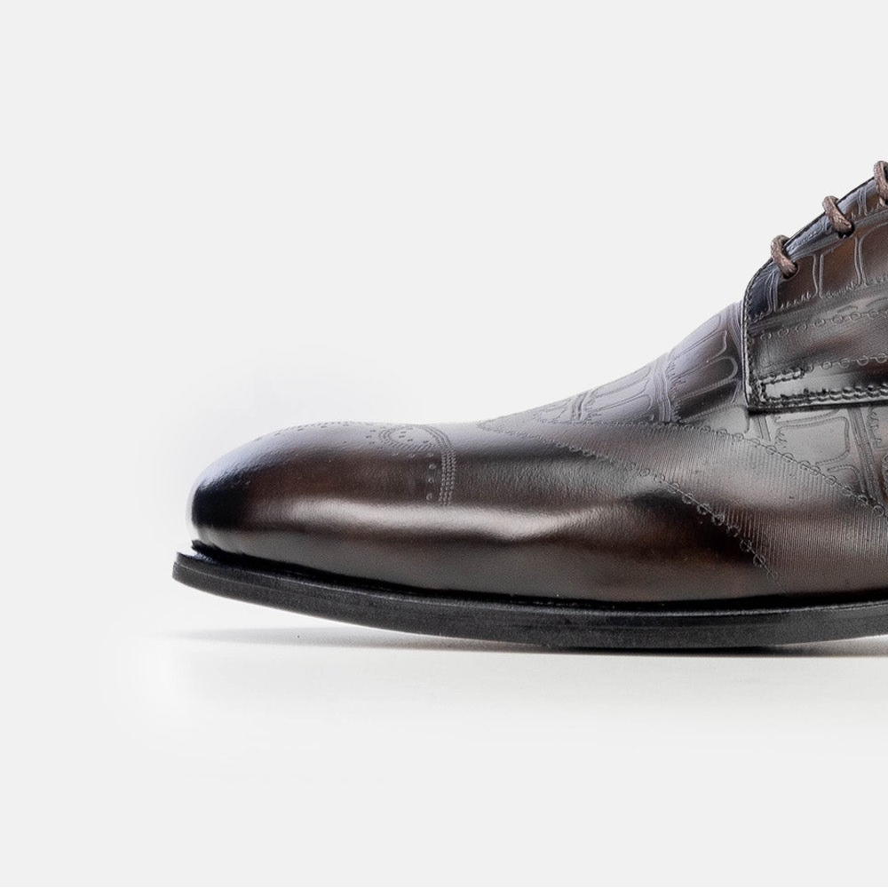 Volzak 5337 Vintage Brown Demaskable Leather Shoe
