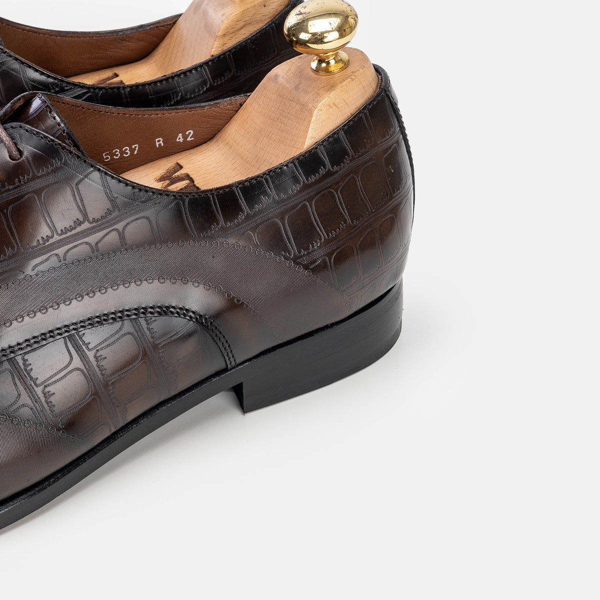 Volzak 5337 Vintage Brown Demaskable Leather Shoe