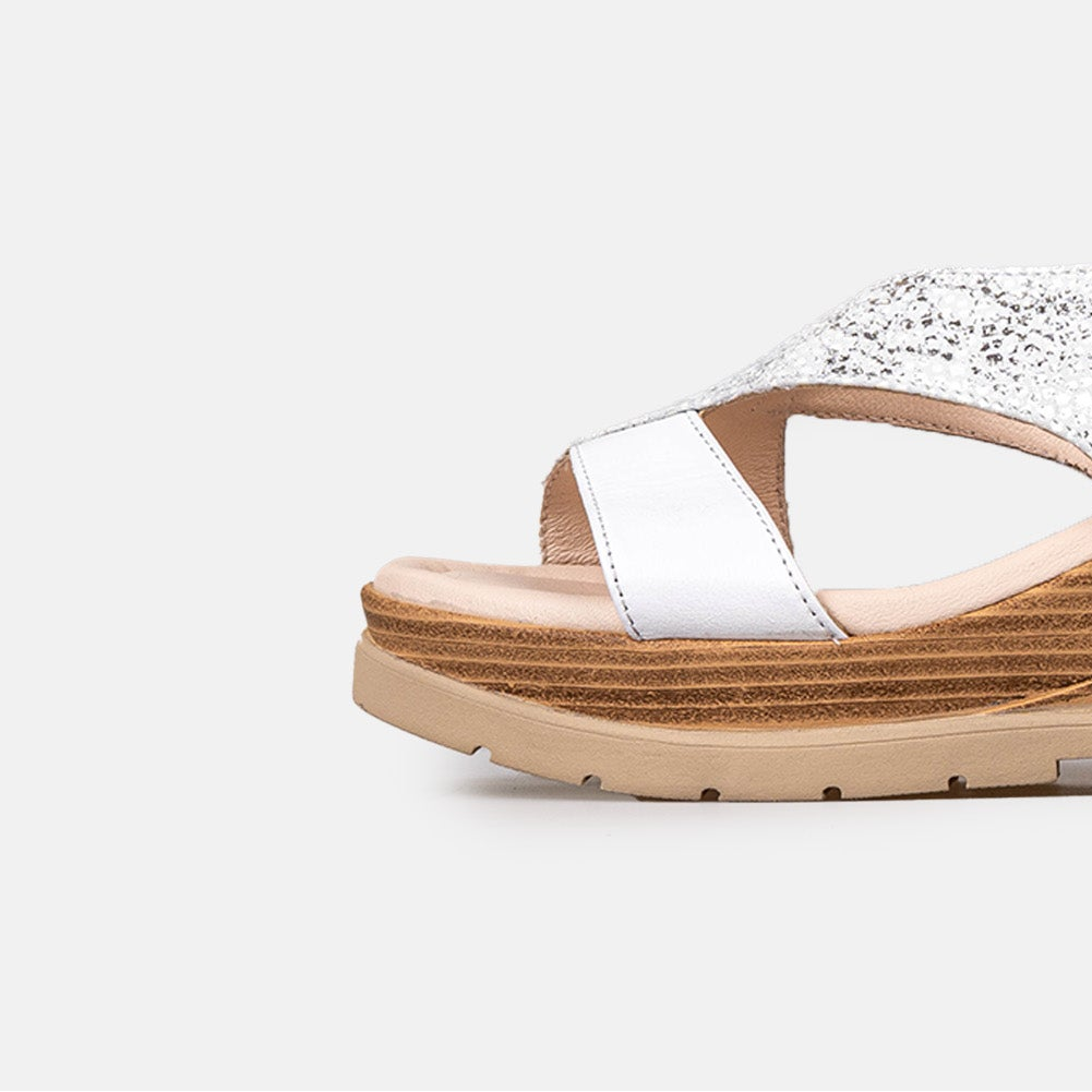 Volzak 5014 Leather Sandal White