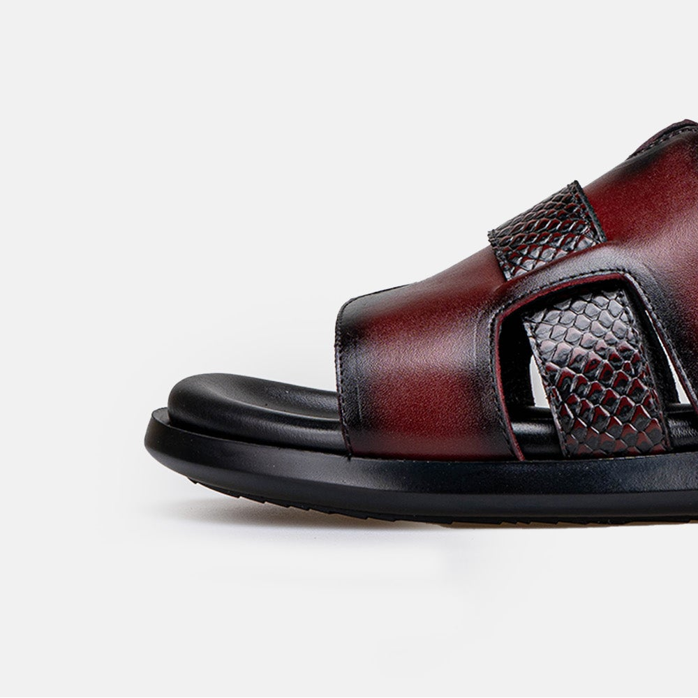 Volzak 5427 Sandale en cuir Bordeaux