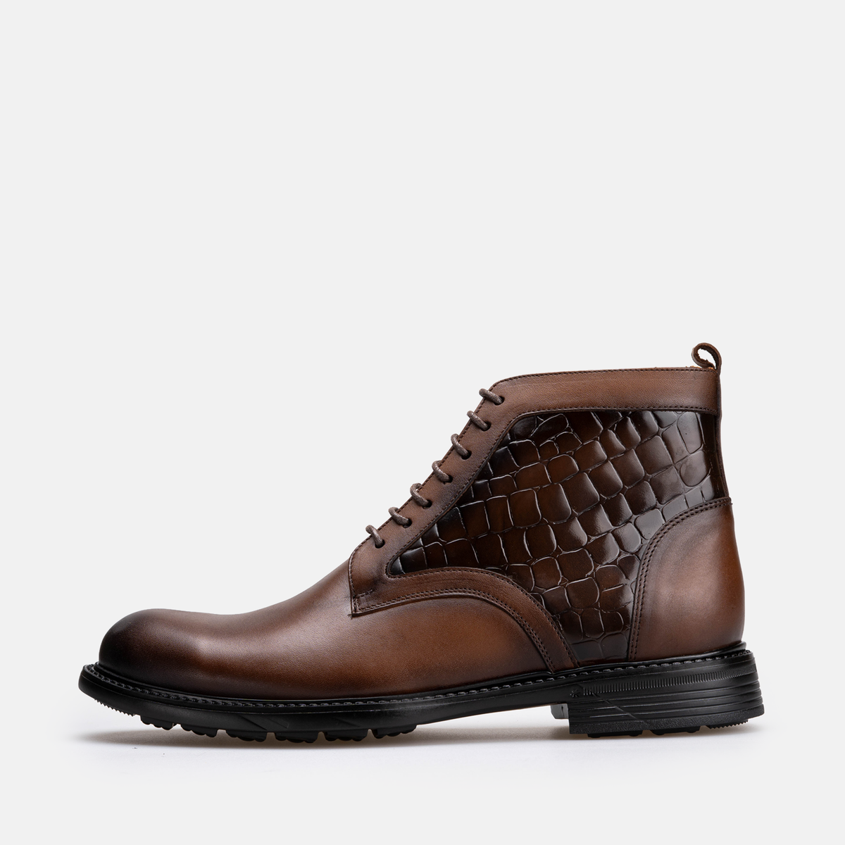 Volzak 5511 Bottine en cuir Marron Vintage