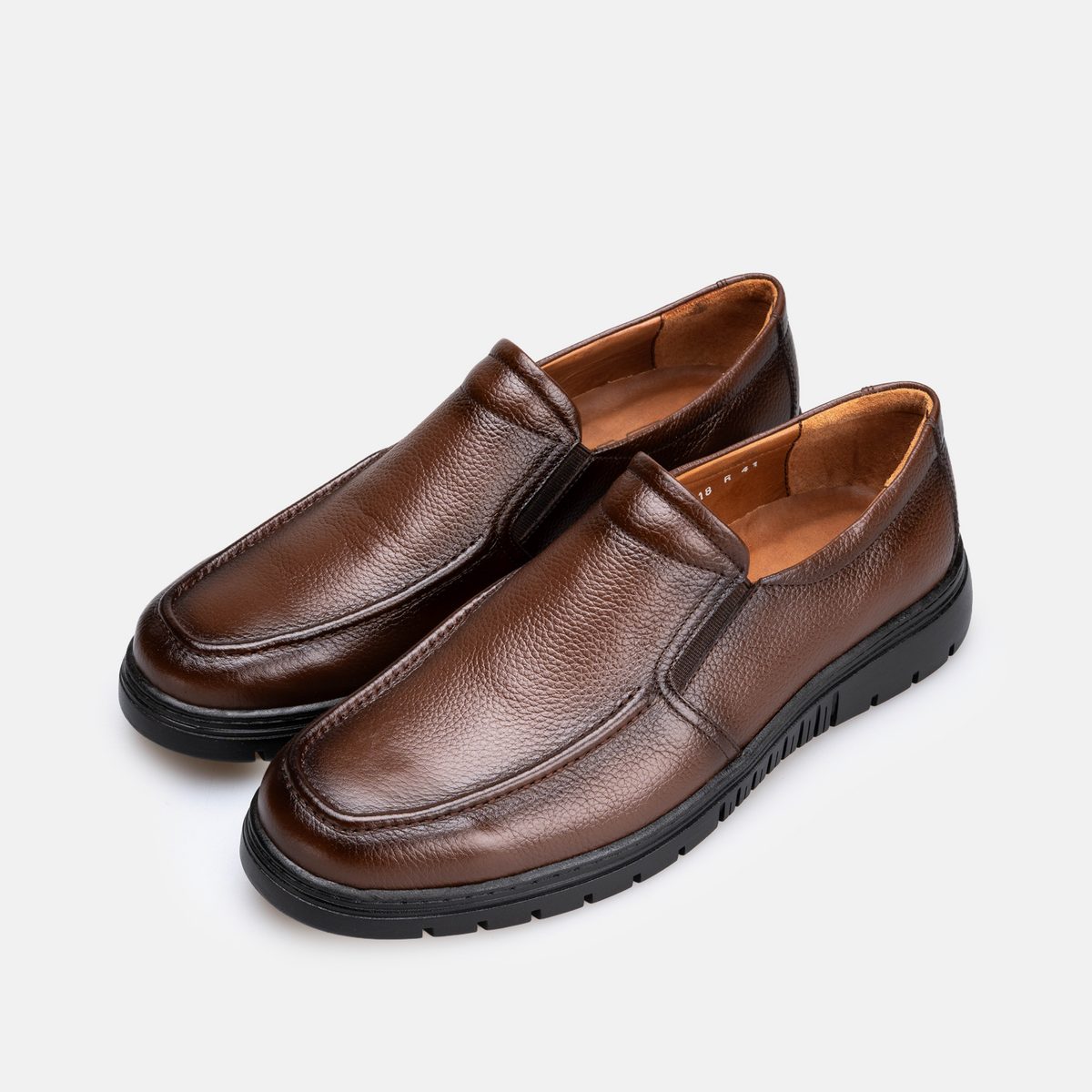 Volzak 5518 chaussure en cuir Marron Grainé
