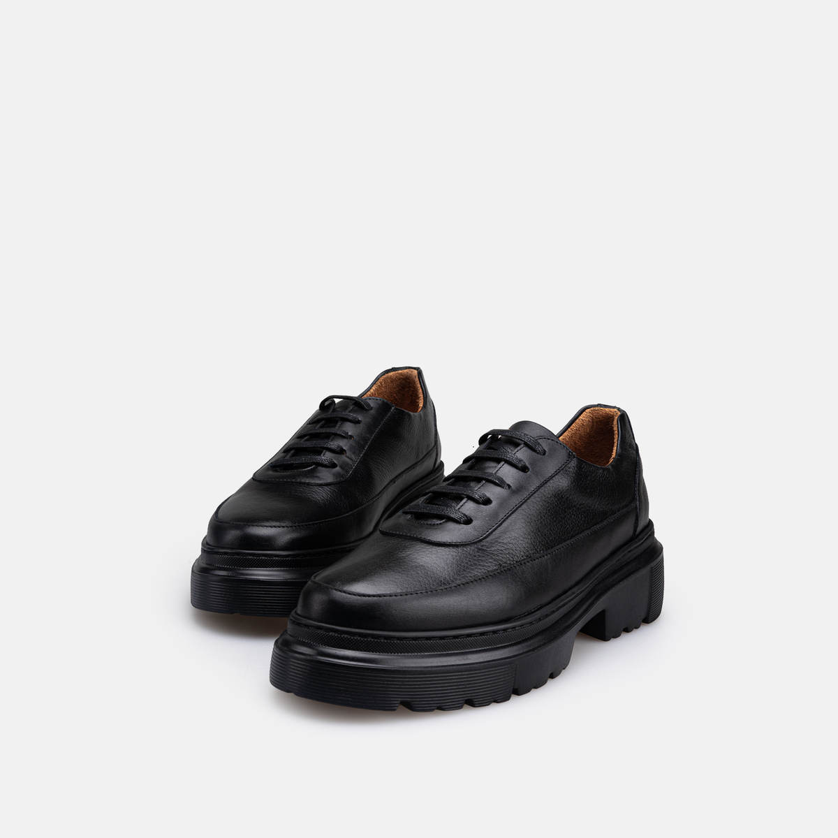 Volzak 5531 chaussure en cuir Noir Grainé