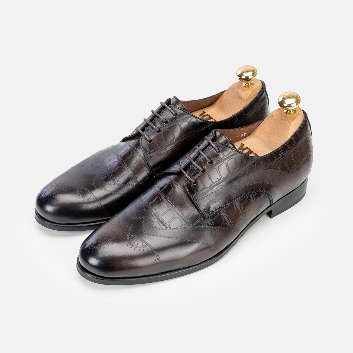 Volzak 5337 Vintage Brown Demaskable Leather Shoe