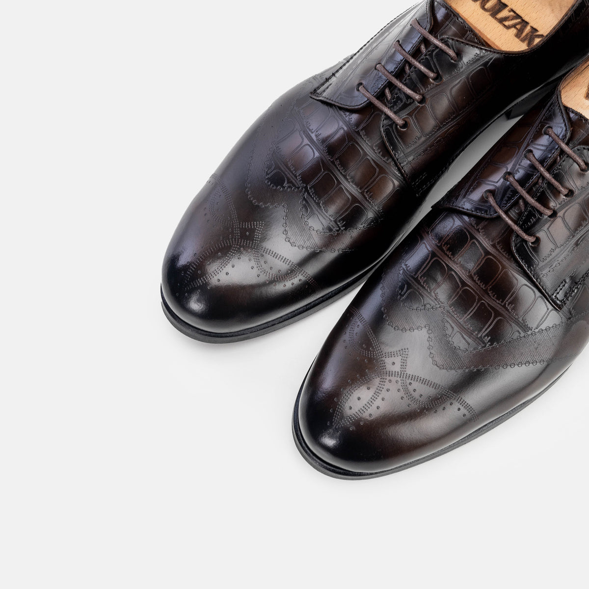 Volzak 5337 Vintage Brown Demaskable Leather Shoe