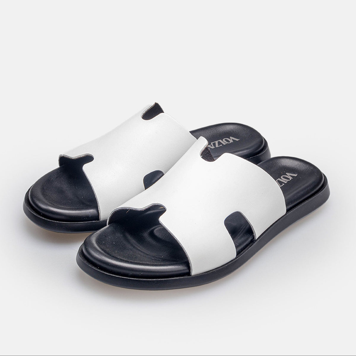 Volzak 5405 Leather Sandal White