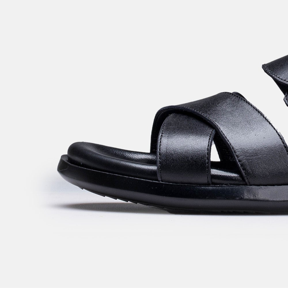 Volzak 5415 Sandale en cuir Noir